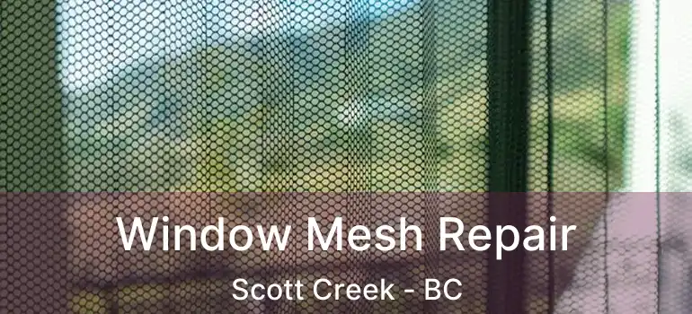 Window Mesh Repair Scott Creek - BC
