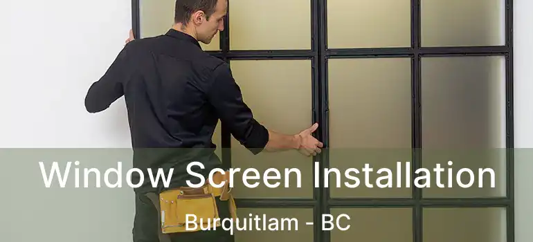  Window Screen Installation Burquitlam - BC