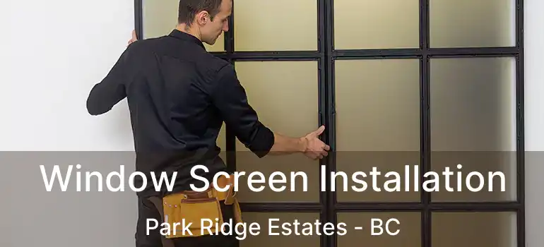  Window Screen Installation Park Ridge Estates - BC
