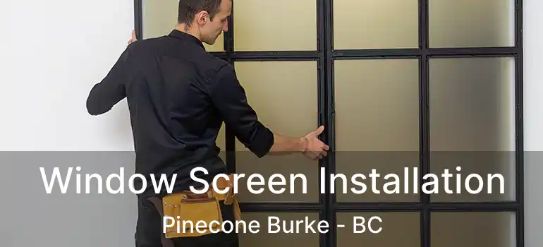  Window Screen Installation Pinecone Burke - BC