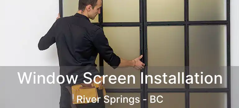  Window Screen Installation River Springs - BC