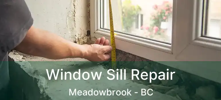  Window Sill Repair Meadowbrook - BC