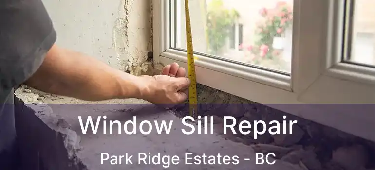  Window Sill Repair Park Ridge Estates - BC